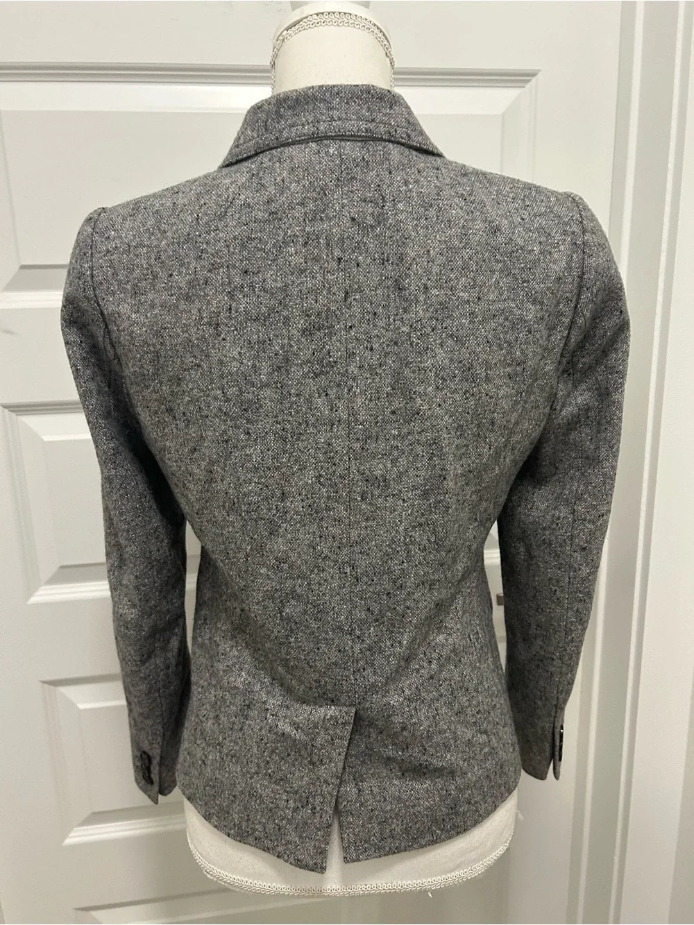 J. Crew Heather Gray Tweed Two-Button Schoolboy Blazer S (2-4)